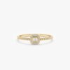 925 Sterling Silver Petite Diamond Engagement Ring