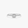 925 Sterling Silver Petite Diamond Engagement Ring - Image 3