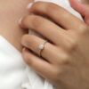 925 Sterling Silver Petite Diamond Engagement Ring - Image 6
