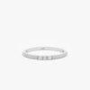 925 Sterling Silver Petite Diamond Half Eternity Ring - Image 2
