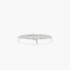 925 Sterling Silver Petite Diamond Lightning Bolt Ring