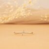 925 Sterling Silver Petite Diamond Lightning Bolt Ring - Image 5