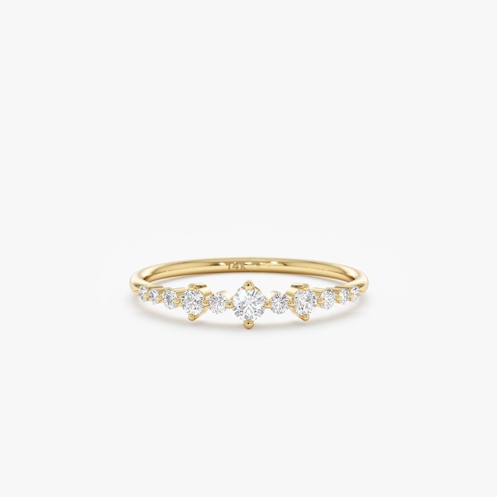 925 Sterling Silver Petite Diamond Ring