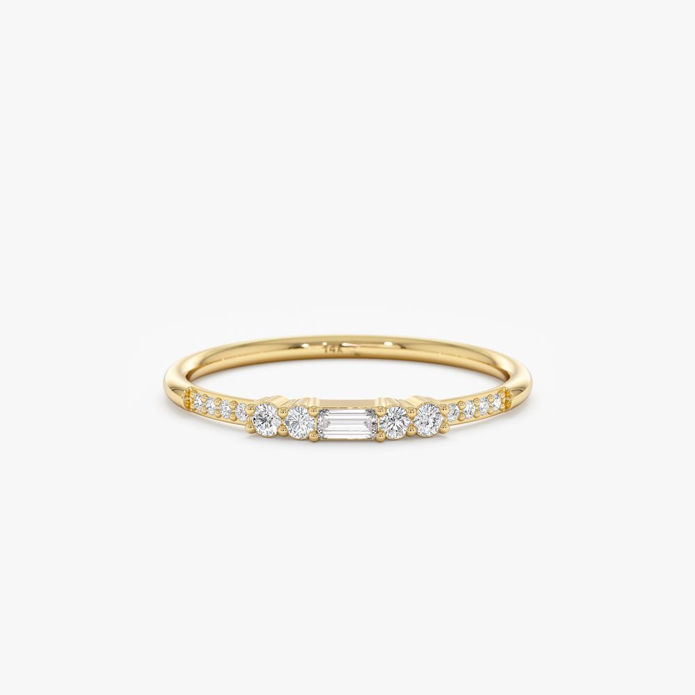 925 Sterling Silver Petite Diamond Ring