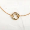 Delicate 925 sterling silver bracelet with satellite-style stones