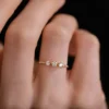 925 Sterling Silver Petite Diamond Tempo Ring