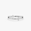 925 Sterling Silver Petite Heart and Diamond Cluster Ring - Image 2