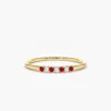 925 Sterling Silver Petite Ruby and Diamond Ring
