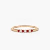 925 Sterling Silver Petite Ruby and Diamond Ring - Image 6
