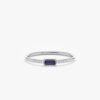 Petite sapphire and diamond ring in 925 sterling silver