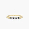 Petite sapphire and diamond ring in 925 sterling silver
