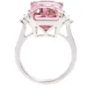 925 Sterling Silver Pink Morganite and Diamond Solitaire Cocktail Ring - Image 4