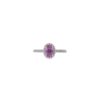 925 Sterling Silver Pink Sapphire and Diamond Ring