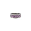 925 Sterling Silver Pink Sapphire And Diamond Ring