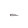 925 Sterling Silver Pink Sapphire and Diamond Swirl Ring - Image 3