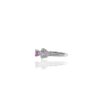 925 Sterling Silver Pink Sapphire and Diamond Swirl Ring - Image 4