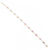 925 Sterling Silver Pink Sapphire Bracelet - Image 2