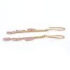 925 Sterling Silver Pink Sapphire Dangle Earrings - Image 3