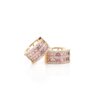 925 Sterling Silver Pink Sapphire & Diamond Huggie Hoop Earring - Image 3