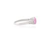 925 Sterling Silver Pink Sapphire Diamond Ring - Image 6