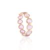 925 Sterling Silver Pink Sapphire Eternity Band - Image 2