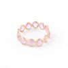 925 Sterling Silver Pink Sapphire Eternity Band - Image 3