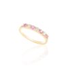 925 Sterling Silver Pink Sapphire Half Eternity Band - Image 2