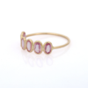 925 Sterling Silver Pink Sapphire Half Eternity Band - Image 5