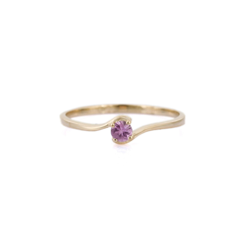 925 Sterling Silver Pink Sapphire Ring