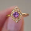 925 sterling silver ring with thick gold plating