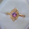 Pink sapphire ring with a refined classic design