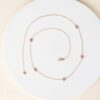 925 Sterling Silver Pink Sapphire Station Necklace - Image 6