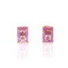 925 Sterling Silver Pink Sapphire Stud