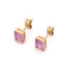 925 Sterling Silver Pink Sapphire Stud - Image 2