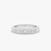 925 Sterling Silver Princess-Cut Diamond Half Eternity Ring - Image 2