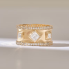 925 Sterling Silver Princess Diamond Bold Wedding Band: Unique Cigar Ring for Women - Image 2