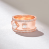 925 Sterling Silver Princess Diamond Bold Wedding Band: Unique Cigar Ring for Women - Image 5
