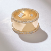 925 Sterling Silver Princess Diamond Bold Wedding Band: Unique Cigar Ring for Women - Image 7
