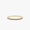 925 Sterling Silver Prong Set Blue Sapphire Eternity Band