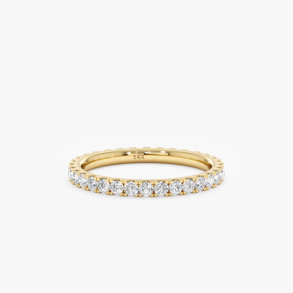 925 Sterling Silver Prong Set Diamond Eternity Band