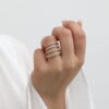 925 Sterling Silver Prong Set Diamond Eternity Band - Image 3
