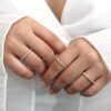 925 Sterling Silver Prong Set Diamond Eternity Band - Image 4