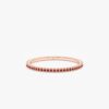 925 Sterling Silver Prong Set Ruby Eternity Band