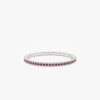 925 Sterling Silver Prong Set Ruby Eternity Band - Image 3