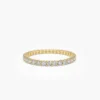 Sterling silver eternity ring with continuous round stones