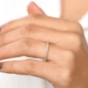 Sterling silver ring with premium CZ diamond stones