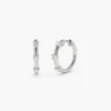 Elegant hoop earrings in 925 sterling silver with thick gold plating