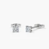 Diamond trio stud earrings in prong setting