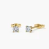 Tiny stud earrings with thick gold plating