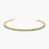 925 sterling silver tennis bracelet with peridot stones